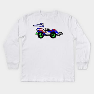 Crayon Mini 4WD - Front & Back Kids Long Sleeve T-Shirt